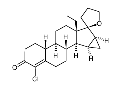 4-chloro-18-methyl-15β,16β-methylene-19-nor-20-spirox-4-en-3-one结构式