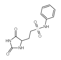 2-(2,5-dioxoimidazolidin-4-yl)-N-phenylethanesulfonamide结构式
