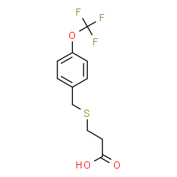 3-{[4-(trifluoromethoxy)benzyl]thio}propanoic acid结构式