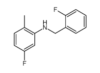 5-Fluoro-N-(2-fluorobenzyl)-2-methylaniline结构式