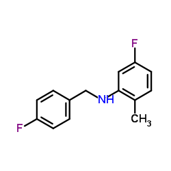 5-Fluoro-N-(4-fluorobenzyl)-2-methylaniline结构式