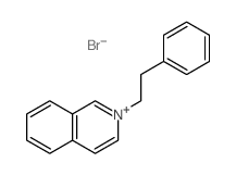 Isoquinolinium,2-(2-phenylethyl)-, bromide (1:1) Structure