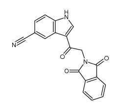 3-(2-(1,3-dioxoisoindolin-2-yl)acetyl)-1H-indole-5-carbonitrile Structure
