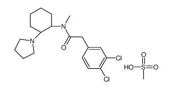 2-(3,4-dichlorophenyl)-N-methyl-N-[(2R)-2-pyrrolidin-1-ylcyclohexyl]acetamide,methanesulfonic acid结构式