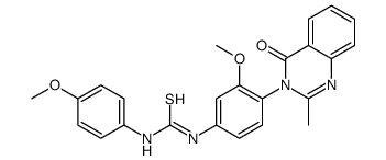 1-[3-methoxy-4-(2-methyl-4-oxoquinazolin-3-yl)phenyl]-3-(4-methoxyphenyl)thiourea结构式