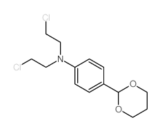 Benzenamine,N,N-bis(2-chloroethyl)-4-(1,3-dioxan-2-yl)-结构式