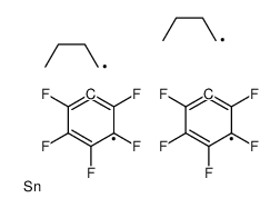 Dibutylbis(pentafluorophenyl)stannane Structure
