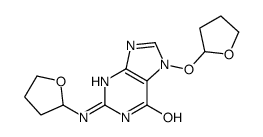 2-(oxolan-2-ylamino)-7-(oxolan-2-yloxy)-3H-purin-6-one结构式