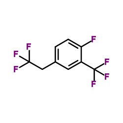1-Fluoro-4-(2,2,2-trifluoroethyl)-2-(trifluoromethyl)benzene结构式