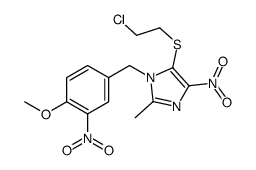 5-(2-chloroethylsulfanyl)-1-[(4-methoxy-3-nitrophenyl)methyl]-2-methyl-4-nitroimidazole Structure