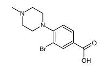 3-溴-4-(4-甲基-1-哌嗪)苯甲酸结构式