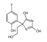 5-(5-fluoro-2-hydroxyphenyl)-5-(2-hydroxyethyl)imidazolidine-2,4-dione Structure