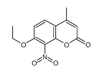 7-ethoxy-4-methyl-8-nitrochromen-2-one Structure