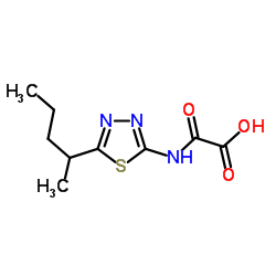 Oxo{[5-(2-pentanyl)-1,3,4-thiadiazol-2-yl]amino}acetic acid Structure