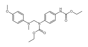 ethyl (4-((ethoxycarbonyl)amino)phenyl)(((4-methoxyphenyl)(methyl)amino)methyl)carbamate结构式