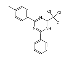 6-phenyl-4-(p-tolyl)-2-(trichloromethyl)-1,2-dihydro-1,3,5-triazine Structure