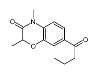 7-butanoyl-2,4-dimethyl-1,4-benzoxazin-3-one Structure