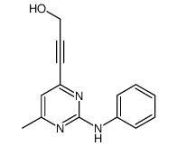 3-(2-anilino-6-methylpyrimidin-4-yl)prop-2-yn-1-ol结构式
