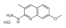 2-Hydrazino-7-methoxy-3-methylquinoline hydrochloride Structure