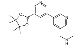 N-methyl-1-[5-[5-(4,4,5,5-tetramethyl-1,3,2-dioxaborolan-2-yl)pyridin-3-yl]pyridin-3-yl]methanamine Structure