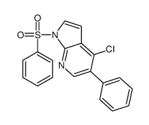 1-(benzenesulfonyl)-4-chloro-5-phenylpyrrolo[2,3-b]pyridine结构式