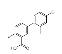 2-fluoro-5-(4-methoxy-2-methylphenyl)benzoic acid结构式