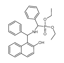 O,O-diethyl [1-[(2'-hydroxynaphth-1'-yl)](phenyl)methylamino]-1-(phenyl)methylphosphonate Structure