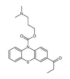 2-Propionyl Phenothiazine N-Carboxylic Acid 3-(Dimethylamino)propyl Ester结构式