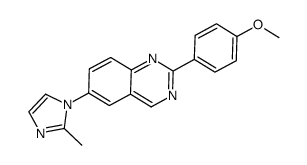 [6-(2-methyl-1H-imidazol-1-yl)-2-(4-methoxyphenyl)]quinazoline结构式