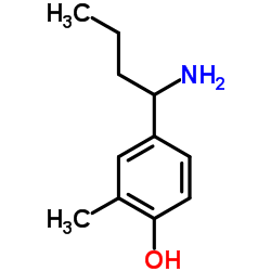 4-(1-Aminobutyl)-2-methylphenol结构式