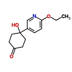 4-(6-Ethoxy-3-pyridinyl)-4-hydroxycyclohexanone Structure