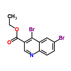 4,6-二溴-3-喹啉羧酸乙酯结构式
