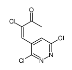 (Z)-3-chloro-4-(3,6-dichloropyridazin-4-yl)but-3-en-2-one结构式