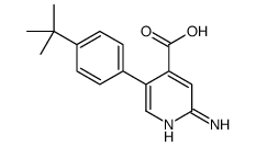 2-amino-5-(4-tert-butylphenyl)pyridine-4-carboxylic acid结构式
