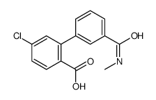 4-chloro-2-[3-(methylcarbamoyl)phenyl]benzoic acid Structure