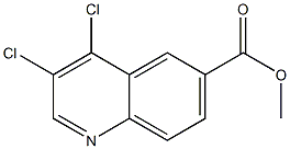 3,4-Dichloro-quinoline-6-carboxylic acid methyl ester结构式