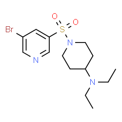 1-(5-bromopyridin-3-ylsulfonyl)-N,N-diethylpiperidin-4-amine结构式