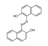 1,1'-(diazene-1,2-diyl)bis(naphthalen-2-ol)结构式