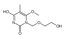 1-(2-hydroxyethoxymethyl)-6-methoxy-5-methylpyrimidine-2,4-dione Structure