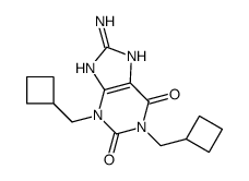 8-amino-1,3-bis(cyclobutylmethyl)-7H-purine-2,6-dione Structure