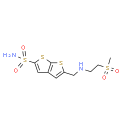 5-[[[2-(Methylsulfonyl)ethyl]amino]methyl]thieno[2,3-b]thiophene-2-sulfonamide结构式