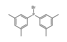 bis(3,5-dimethylphenyl)bromophosphine Structure