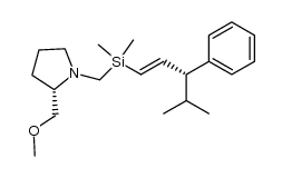 (S)-1-((dimethyl((R,E)-4-methyl-3-phenylpent-1-en-1-yl)silyl)methyl)-2-(methoxymethyl)pyrrolidine Structure