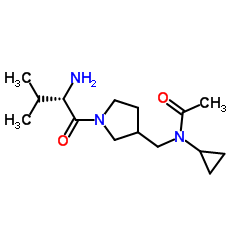 N-Cyclopropyl-N-{[1-(L-valyl)-3-pyrrolidinyl]methyl}acetamide结构式