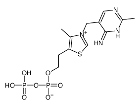3-[(4-Amino-2-methyl-5-pyrimidinyl)methyl]-4-methyl-5-[4,6,6-trihydroxy-4,6-dioxo-3,5-dioxa-4,6-diphospha(V)hexan-1-yl]thiazol-3-ium structure
