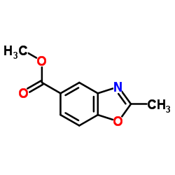 2-甲基苯并[d]噁唑-5-羧酸甲酯结构式