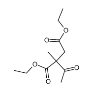diethyl 2-acetyl-2-methylsuccinate Structure