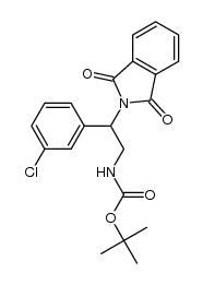 [2-(3-Chloro-phenyl)-2-(1,3-di oxo-1,3-dihydro-isoindol-2-yl)-ethyl]-carbamic acid tert-butyl ester结构式