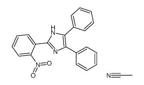 acetonitrile,2-(2-nitrophenyl)-4,5-diphenyl-1H-imidazole Structure