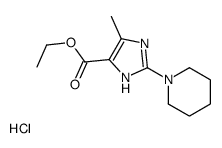 ethyl 5-methyl-2-piperidin-1-yl-1H-imidazole-4-carboxylate,hydrochloride Structure